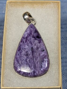 Russian Charoite Teardrop Pendant